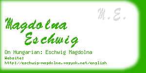magdolna eschwig business card